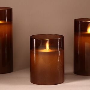 Светодиодная свеча в колбе Mosala - Amber 10 см, на батарейках Peha фото 1