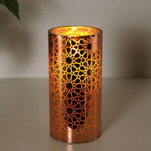 Светодиодная свеча в стакане Bronzetta 15 см, на батарейках Peha фото 3
