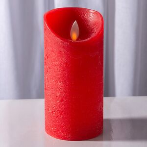Светодиодная свеча с имитацией пламени 15 см, красная восковая, батарейка Peha (Пеха) фото 1