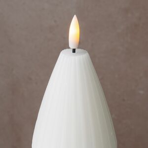 Светодиодная свеча с имитацией пламени Грацио 15 см белая, на батарейках Peha фото 2