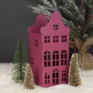 Декоративный домик Амстердам 27 см малиновый Christmas Apple фото 2