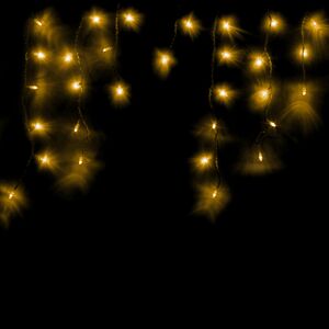 Гирлянда бахрома Сосульки 2*0.5 м, 100 желтых LED ламп, прозрачный ПВХ, соединяемая, IP44 Snowhouse фото 2