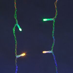 Светодиодный занавес Quality Light 2*2 м, 400 разноцветных LED ламп, прозрачный ПВХ, соединяемый, IP44 BEAUTY LED фото 2