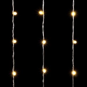 Светодиодный занавес Quality Light Cap 2*3 м, 600 теплых белых LED ламп, прозрачный ПВХ, соединяемый, IP65