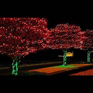 Гирлянды на дерево Клип Лайт Legoled 30 м, 300 красных LED, мерцание, черный КАУЧУК, IP44