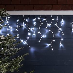 Светодиодная гирлянда Бахрома Profi Rubber 5*0.9 м, 323 холодных белых LED ламп, белый КАУЧУК+ПВХ, соединяемая, IP65