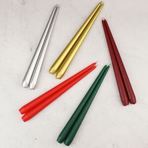 Высокие свечи Андреа Velvet 30 см, 5 шт, темно-зеленые Candleslight фото 4