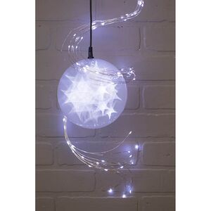 Гирлянда на батарейках Лучи Росы 10*0.8 м, 80 холодных белых мини LED ламп, серебряная проволока, IP20 Koopman фото 4