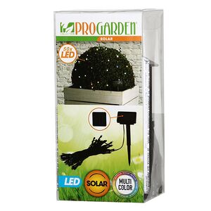Гирлянда на солнечной батарее Solar ProGarden 5 м, 50 разноцветных LED, черный ПВХ, IP44 Koopman фото 4