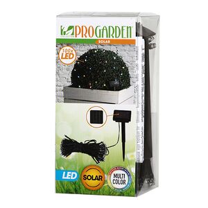 Гирлянда на солнечной батарее Solar ProGarden 10 м, 100 разноцветных LED, черный ПВХ, IP44 Koopman фото 4
