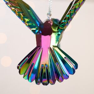 Елочная игрушка Kristal Колибри 11 см аквамарин, подвеска Kurts Adler фото 2