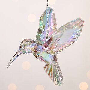 Елочная игрушка Kristal Колибри 10 см прозрачная, подвеска