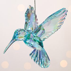 Елочная игрушка Kristal Колибри 10 см бирюзовая, подвеска