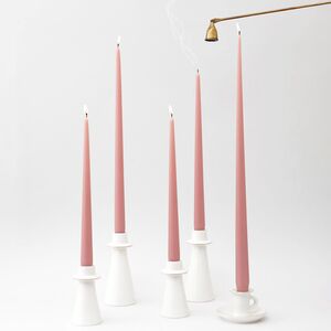 Высокие свечи 30 см Андреа Velvet пудровые, 5 шт Candleslight фото 6