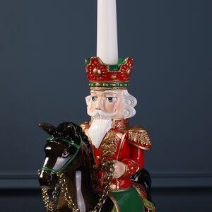 Декоративный подсвечник Щелкунчик - Prince Theodore Christmas 33 см красный EDG фото 2