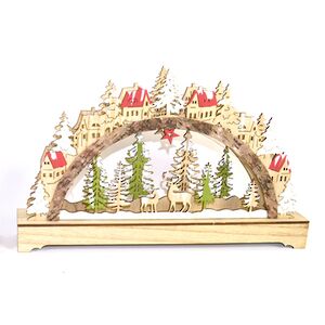 Новогодний светильник Рождество в Моргантауне 38*24 см, на батарейках Due Esse Christmas фото 3