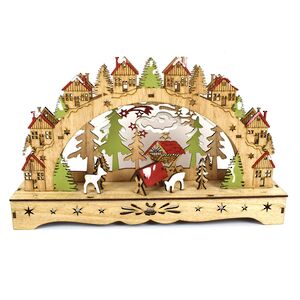 Новогодний светильник Рождество в Уитфилде 33*20 см, на батарейках Due Esse Christmas фото 4