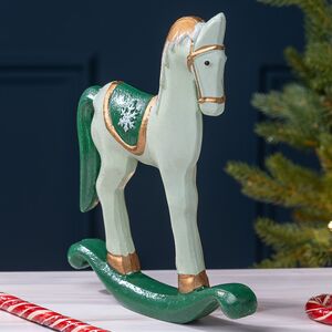 Новогодняя фигурка Лошадка-Качалка Уоллес 20 см Due Esse Christmas (Ду Эссе Кристмас) фото 3