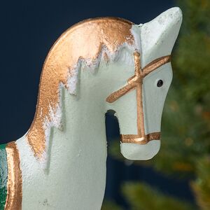 Новогодняя фигурка Лошадка-Качалка Уоллес 20 см Due Esse Christmas (Ду Эссе Кристмас) фото 2