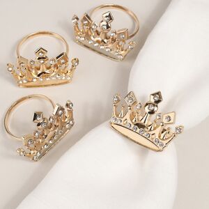 Кольца для салфеток Golden Crown 5 см, 4 шт Due Esse Christmas фото 2