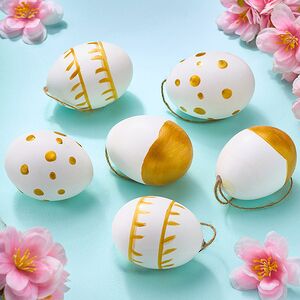 Пасхальные украшения Яйца - Easter Light 6 см, 6 шт Due Esse Christmas фото 1