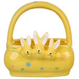 Конфетница Three Bunny 15 см желтая