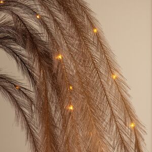 Светящаяся ветка с перьями Monike Brown 130 см, теплые белые LED лампы, таймер, на батарейках Koopman фото 3