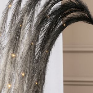 Светящаяся ветка с перьями Monike Black 130 см, теплые белые LED лампы, таймер, на батарейках Koopman фото 3