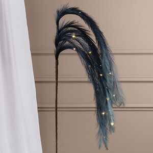 Светящаяся ветка с перьями Monike Blue 130 см, теплые белые LED лампы, таймер, на батарейках Koopman фото 2