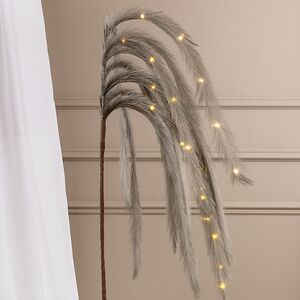 Светящаяся ветка с перьями Monike Grey 130 см, теплые белые LED лампы, таймер, на батарейках Koopman фото 2