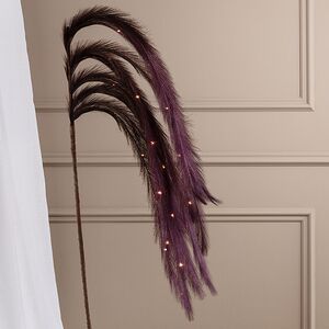 Светящаяся ветка с перьями Monike Purple 130 см, теплые белые LED лампы, таймер, на батарейках Koopman фото 2