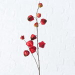 Искусственная ветка Физалис 90 см красный