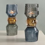 Стеклянный подсвечник Monacelle 20 см, двусторонний