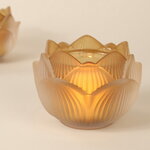 Стеклянный подсвечник Felicita Beige 11 см