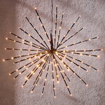 Светодиодное украшение Фейерверк 70 см чёрное, 160 экстра теплых белых LED ламп, IP44
