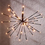 Светодиодное украшение Фейерверк 45 см чёрное, 72 экстра теплых белых LED ламп, IP44
