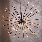 Светодиодное украшение Фейерверк 45 см чёрное, 72 теплых белых LED ламп, IP44