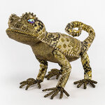 Декоративная фигура Ящерица - Ecailles de Lumiere 28 см золотая