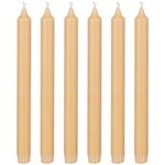 Столовые свечи Ricordo 25 см бежевые, 6 шт