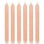 Столовые свечи Ricordo 25 см розовые, 6 шт