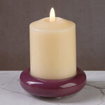 Подсвечник-блюдце Cuscino 11 см бордовый