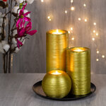 Композиция из свечей Модена Антик золотая 23 см