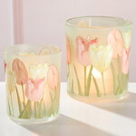 Набор стеклянных подсвечников Тюльпаны - Rincone la Piedra 8-10 см, 2 шт