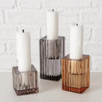 Набор стеклянных подсвечников Deifontes 4-8 см, 3 шт