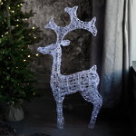 Светодиодный олень Парис 93 см, 120 холодных белых LED ламп, IP44
