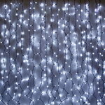 Светодиодная гирлянда занавес Profi Rubber 2*3 м, 600 холодных белых LED ламп, черный КАУЧУК+ПВХ, соединяемая, IP65