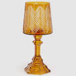 Стеклянный подсвечник-бокал Abat-Jour 30 см оранжевый