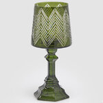 Стеклянный подсвечник-бокал Abat-Jour 30 см зеленый