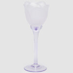 Стеклянный подсвечник-бокал Chiffon Blossom Glows 22 см лиловый