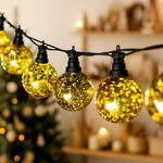 Гирлянда из лампочек Mercury, 10 ламп, теплые белые микро LED, 4.5 м, черный ПВХ, соединяемая, IP44